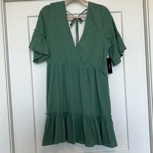 Lulus Sage Green Gauze Summer Dress Size XL NWT